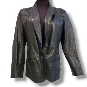 Black leather jacket